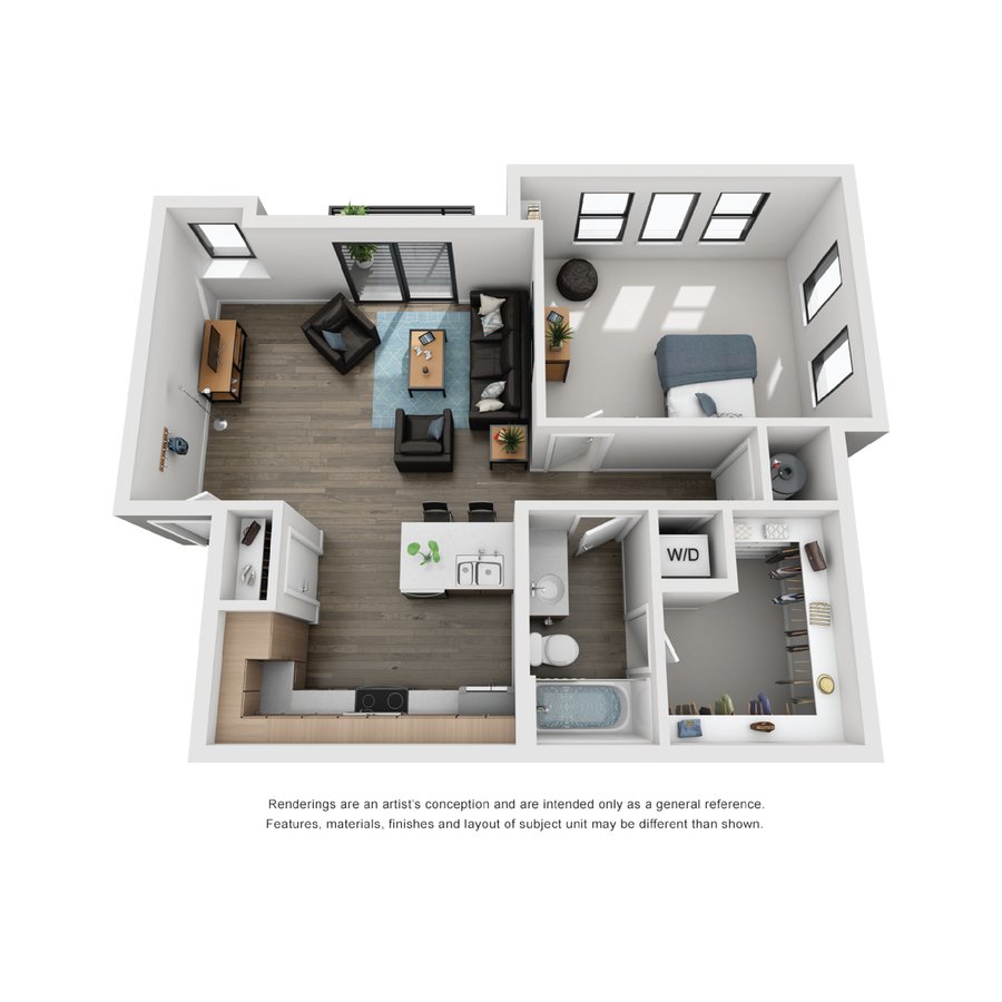 1 Bedroom 1 Bathroom Apartment for rent at Elevate at Pena Station in Denver, CO