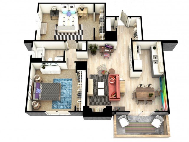 2 Bedrooms 1 Bathroom Apartment for rent at Mint Urban Infinity I in Denver, CO
