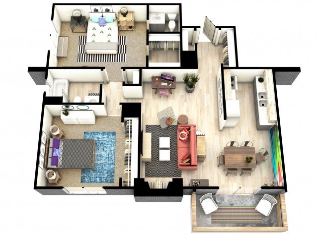 2 Bedrooms 1 Bathroom Apartment for rent at Mint Urban Infinity I in Denver, CO