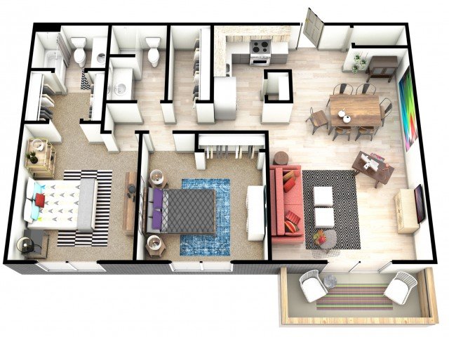 2 Bedrooms 1 Bathroom Apartment for rent at Mint Urban Infinity I in Denver, CO