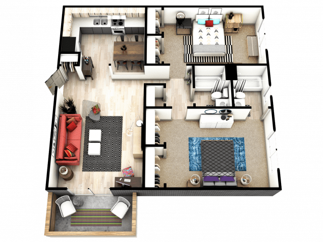 2 Bedrooms 2 Bathrooms Apartment for rent at Mint Urban Infinity I in Denver, CO
