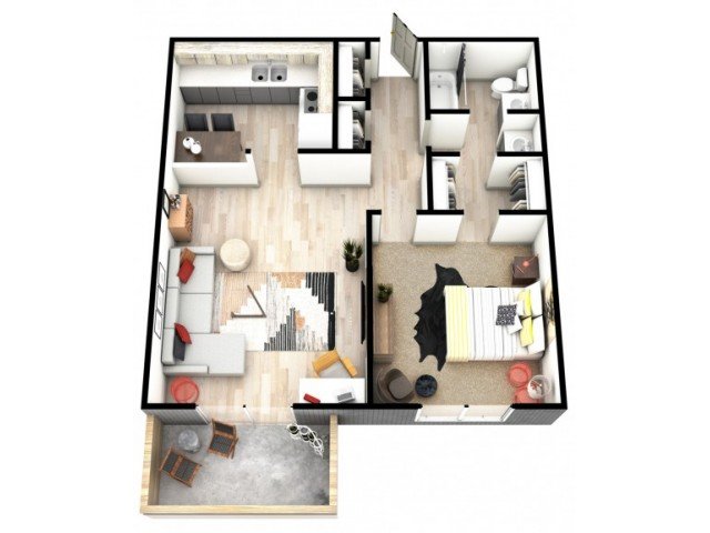 1 Bedroom 1 Bathroom Apartment for rent at Mint Urban Infinity I in Denver, CO