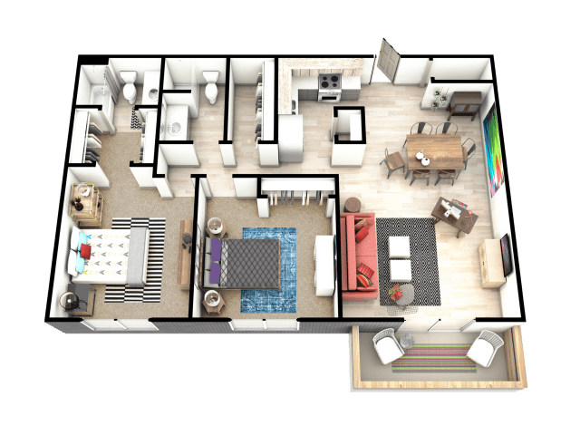 2 Bedrooms 2 Bathrooms Apartment for rent at Mint Urban Infinity I in Denver, CO
