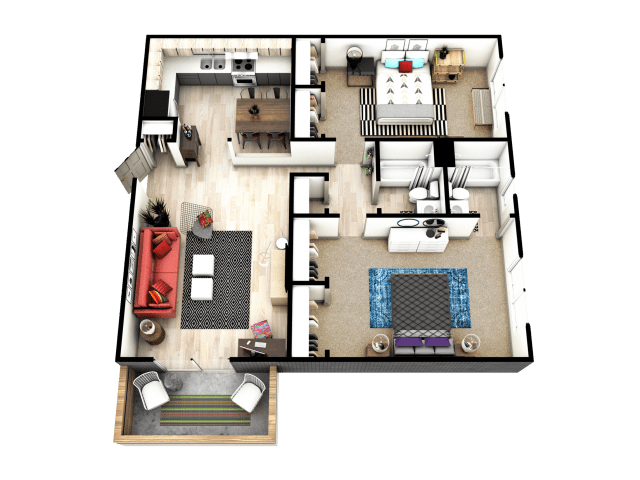2 Bedrooms 2 Bathrooms Apartment for rent at Mint Urban Infinity I in Denver, CO