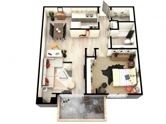 1 Bedroom 1 Bathroom Apartment for rent at Mint Urban Infinity I in Denver, CO