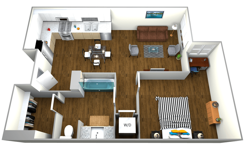 1 Bedroom 1 Bathroom Apartment for rent at The Roy in Los Angeles, CA