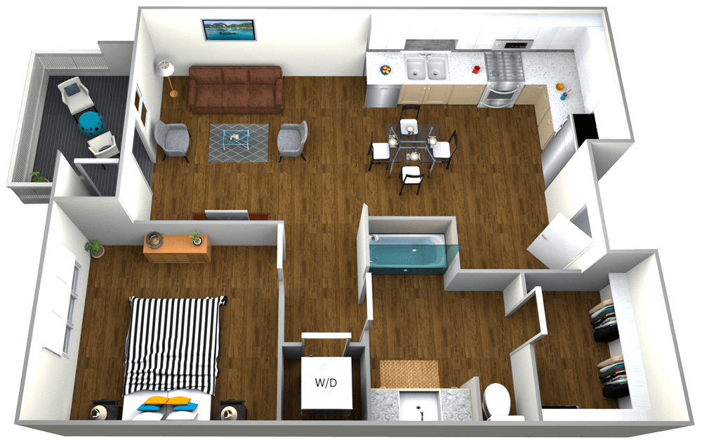 1 Bedroom 1 Bathroom Apartment for rent at The Roy in Los Angeles, CA