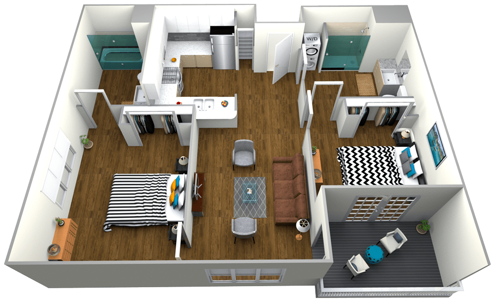 2 Bedrooms 2 Bathrooms Apartment for rent at The Roy in Los Angeles, CA