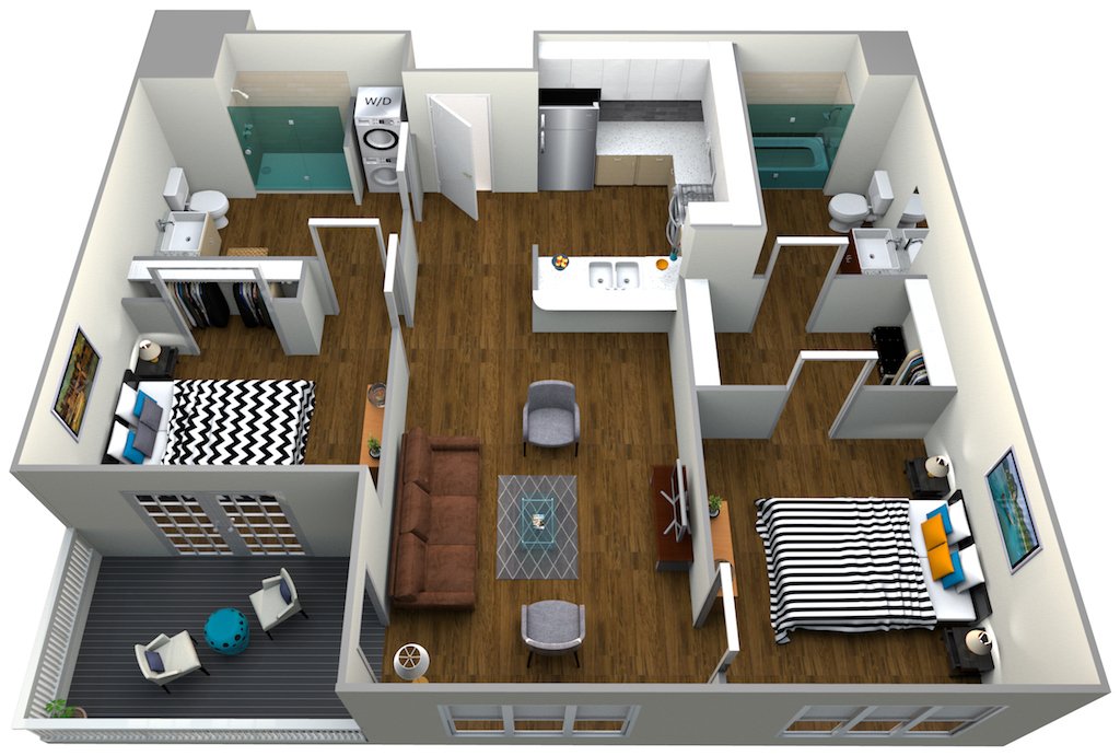 2 Bedrooms 2 Bathrooms Apartment for rent at The Roy in Los Angeles, CA