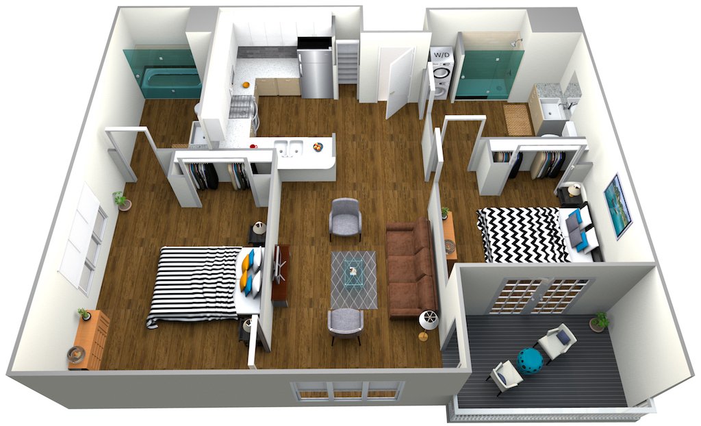 2 Bedrooms 2 Bathrooms Apartment for rent at The Roy in Los Angeles, CA