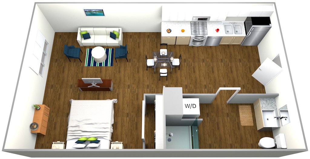 Studio 1 Bathroom Apartment for rent at The Roy in Los Angeles, CA