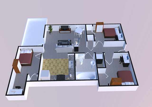 3 Bedrooms 1 Bathroom Apartment for rent at 408 E Healey in Champaign, IL