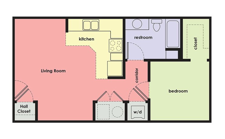 1 Bedroom 1 Bathroom Apartment for rent at Capitol Rows in Omaha, NE