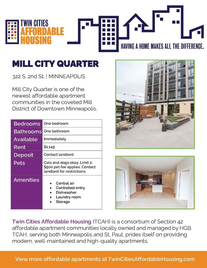 Mill City Quarter Apartments 322 S 2Nd St Minneapolis, MN