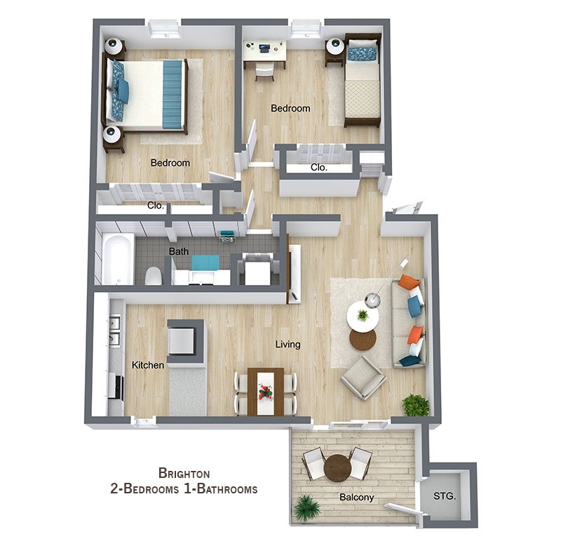 2 Bedrooms 1 Bathroom Apartment for rent at The Preserve at Pine Valley in Wilmington, NC