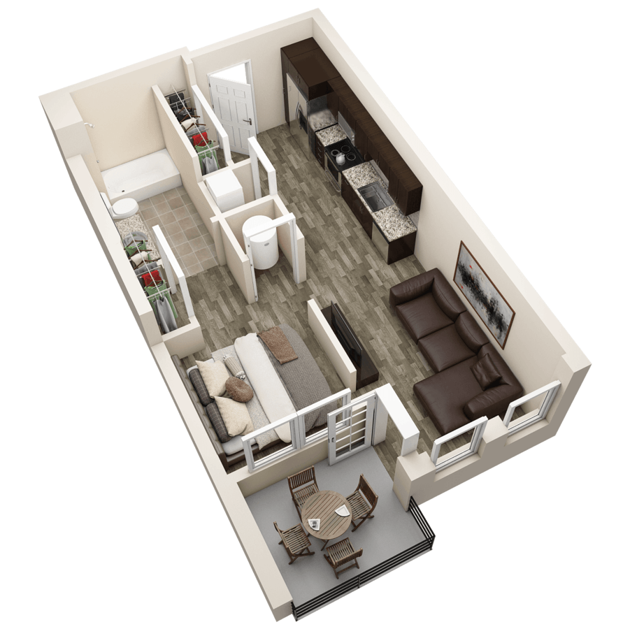 Studio 1 Bathroom Apartment for rent at The Langston in Charlotte, NC
