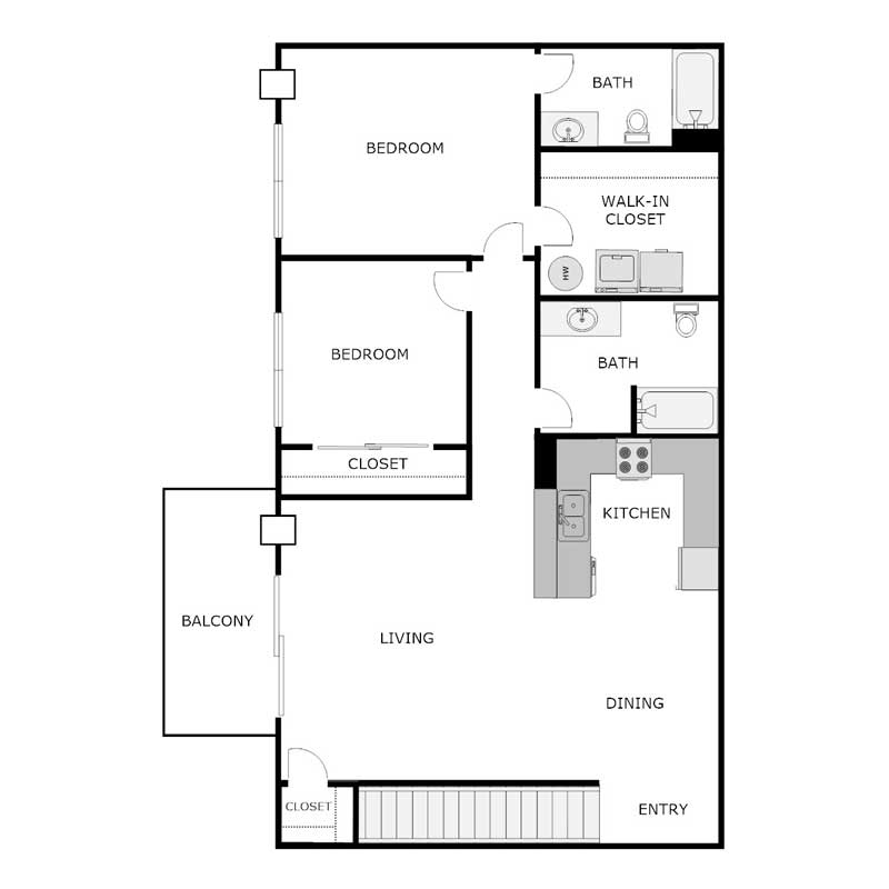 2 Bedrooms 2 Bathrooms Apartment for rent at FALCON POINT APARTMENTS in Horicon, WI