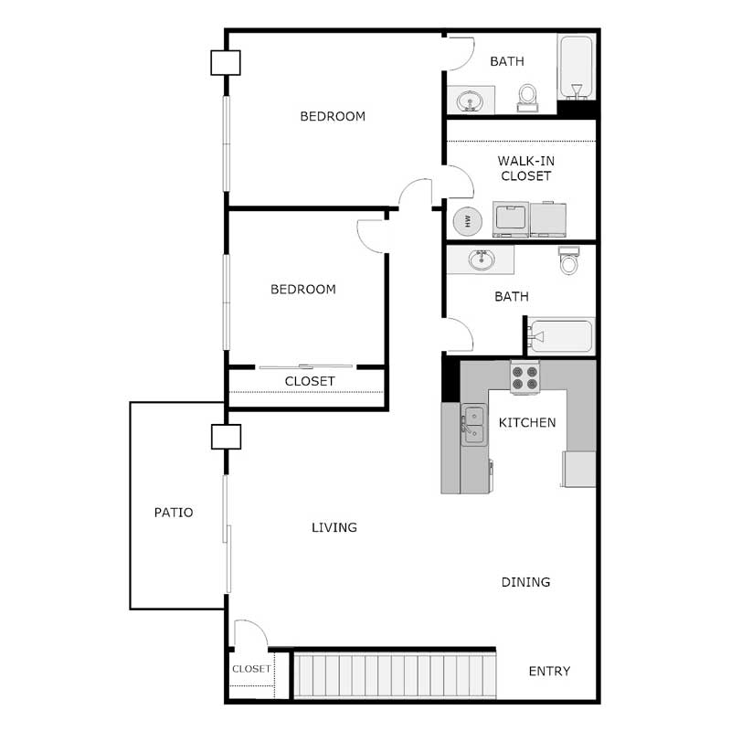 2 Bedrooms 2 Bathrooms Apartment for rent at FALCON POINT APARTMENTS in Horicon, WI