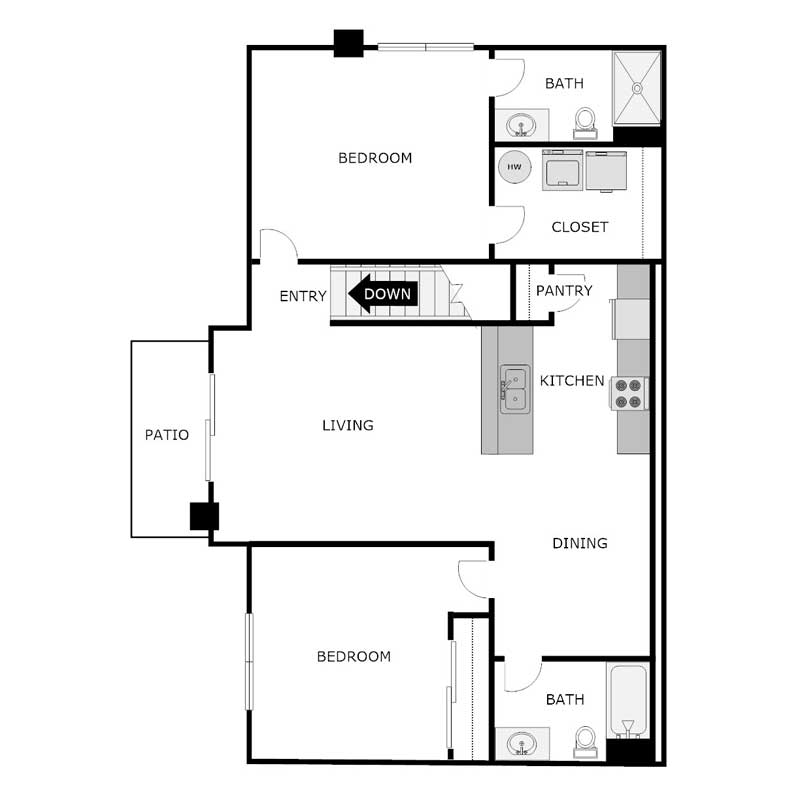 2 Bedrooms 2 Bathrooms Apartment for rent at FALCON POINT APARTMENTS in Horicon, WI