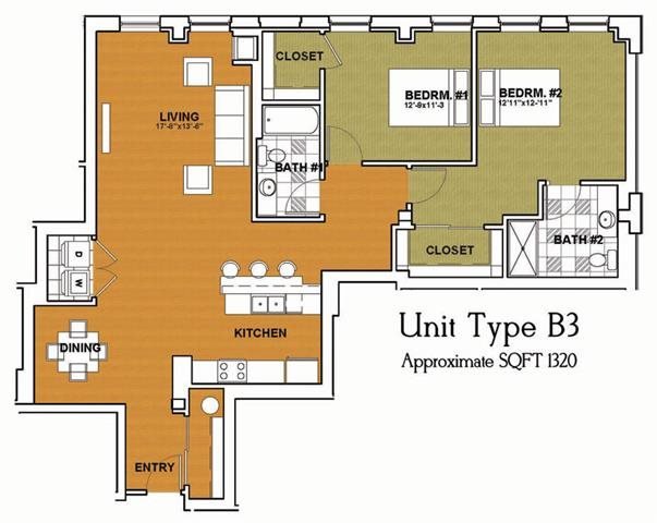 2 Bedrooms 2 Bathrooms Apartment for rent at Locomotive Lofts in Pittsburgh, PA