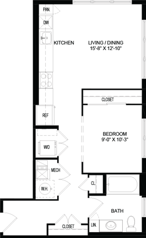 1 Bedroom 1 Bathroom Apartment for rent at Portside at East Pier in East Boston, MA