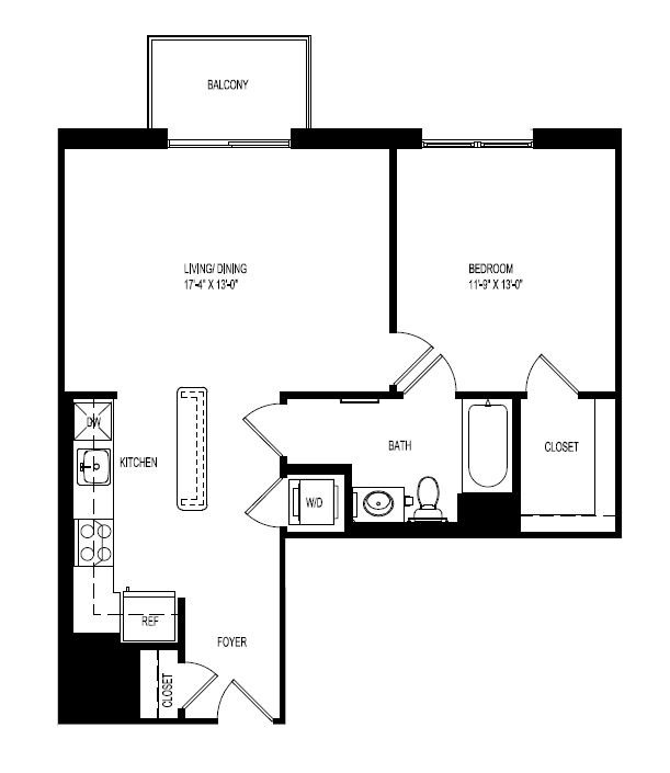 1 Bedroom 1 Bathroom Apartment for rent at Portside at East Pier in East Boston, MA