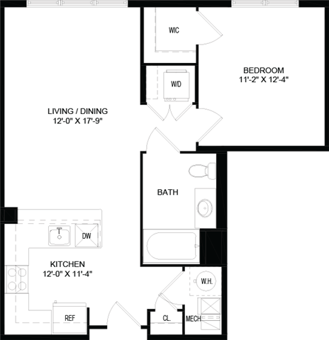 1 Bedroom 1 Bathroom Apartment for rent at Portside at East Pier in East Boston, MA