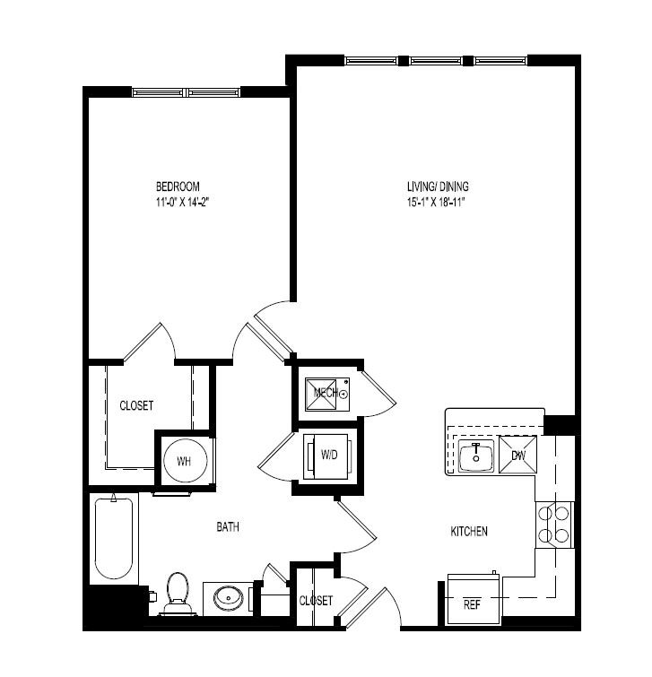 1 Bedroom 1 Bathroom Apartment for rent at Portside at East Pier in East Boston, MA