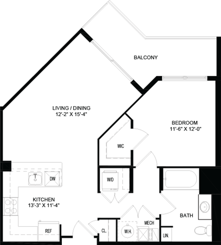 1 Bedroom 1 Bathroom Apartment for rent at Portside at East Pier in East Boston, MA