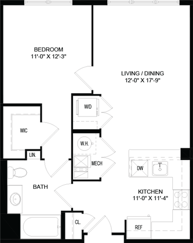 1 Bedroom 1 Bathroom Apartment for rent at Portside at East Pier in East Boston, MA