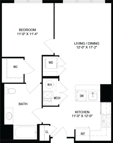 1 Bedroom 1 Bathroom Apartment for rent at Portside at East Pier in East Boston, MA