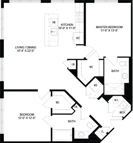 2 Bedrooms 2 Bathrooms Apartment for rent at Portside at East Pier in East Boston, MA