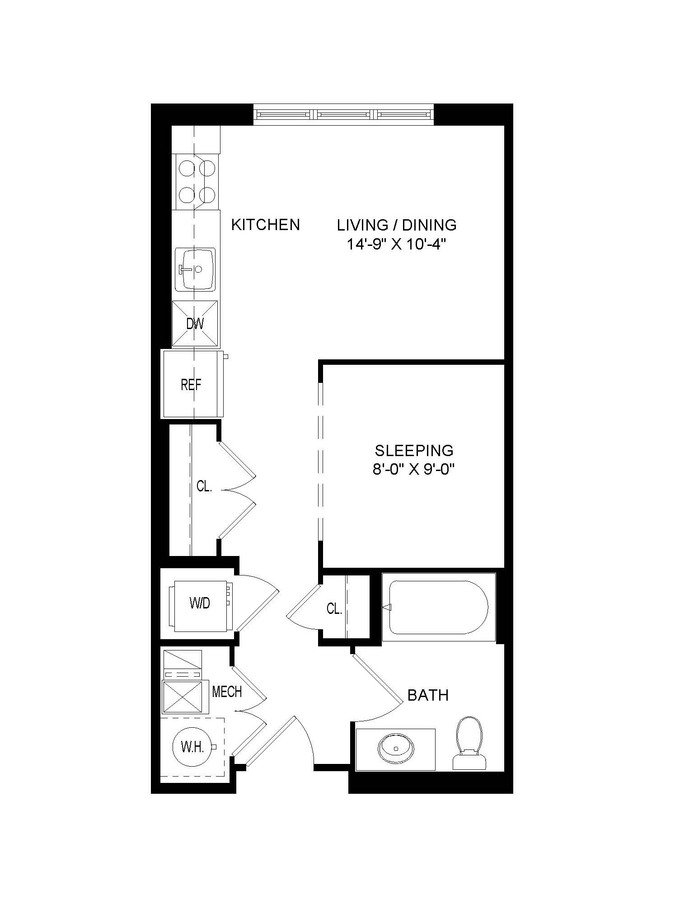 Studio 1 Bathroom Apartment for rent at Portside at East Pier in East Boston, MA