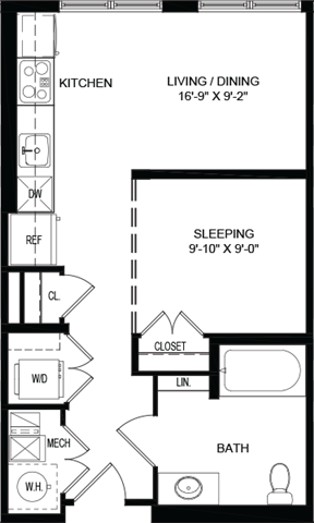 Studio 1 Bathroom Apartment for rent at Portside at East Pier in East Boston, MA