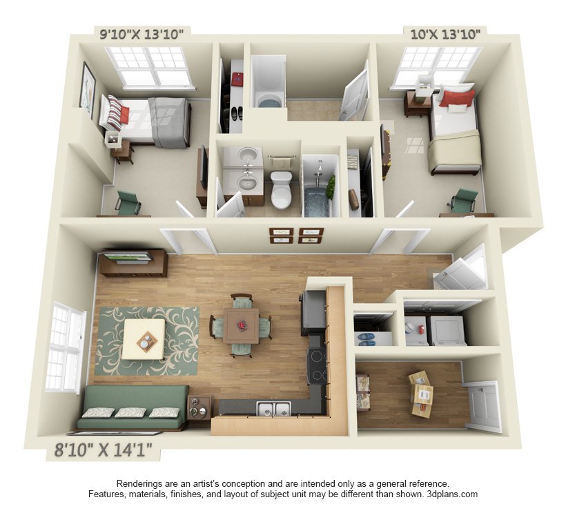 2 Bedrooms 2 Bathrooms Apartment for rent at The Quarters Grayson House in Austin, TX