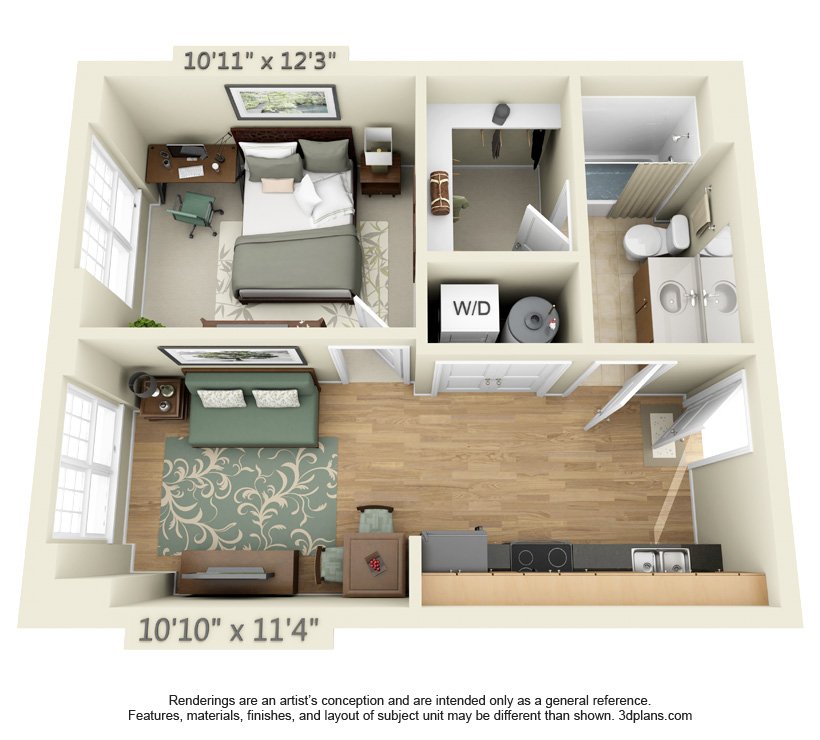 1 Bedroom 1 Bathroom Apartment for rent at The Quarters Nueces House in Austin, TX