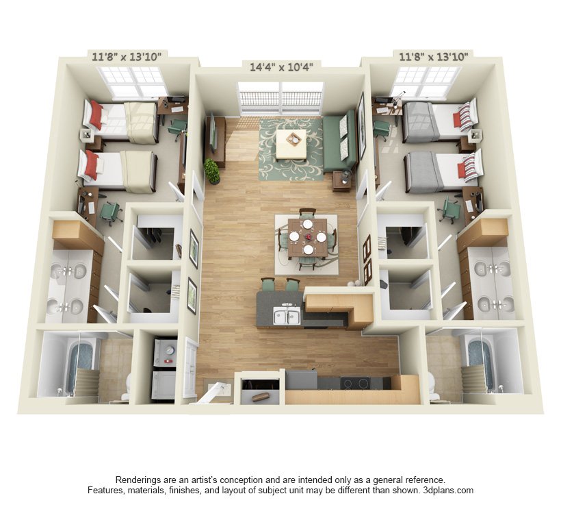 2 Bedrooms 2 Bathrooms Apartment for rent at The Quarters Sterling House in Austin, TX