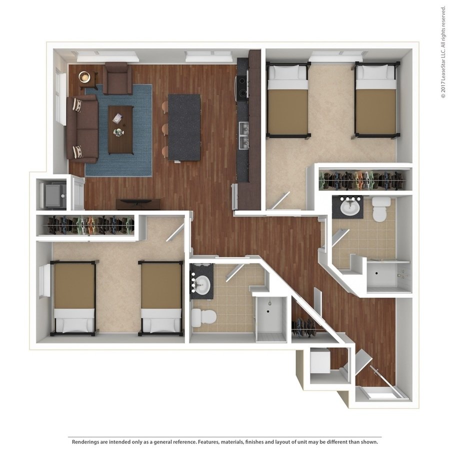 2 Bedrooms 2 Bathrooms Apartment for rent at Edge on Oak in Minneapolis, MN