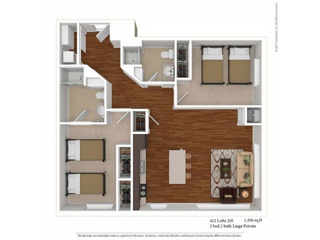 2 Bedrooms 2 Bathrooms Apartment for rent at 412 Lofts in Minneapolis, MN