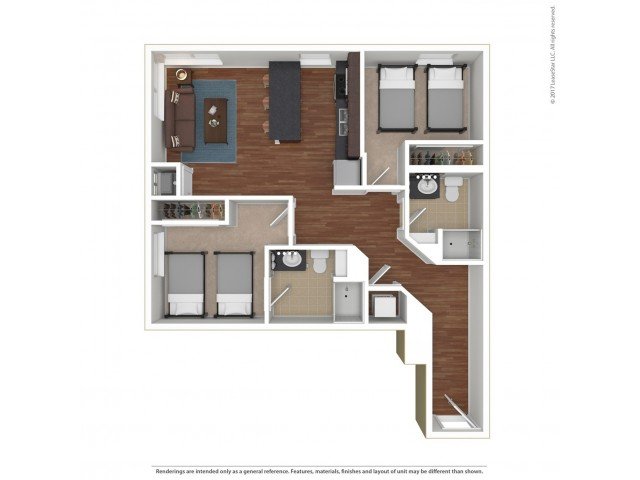 2 Bedrooms 2 Bathrooms Apartment for rent at Sydney Hall and Dinkydome in Minneapolis, MN