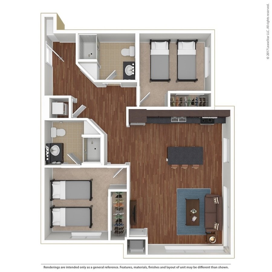 2 Bedrooms 2 Bathrooms Apartment for rent at Sydney Hall and Dinkydome in Minneapolis, MN