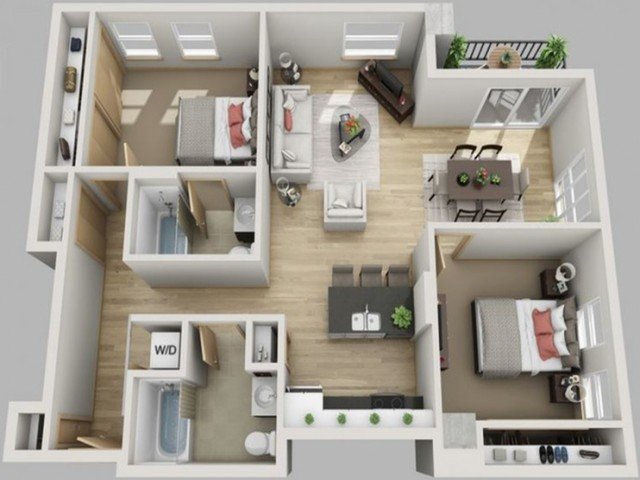 2 Bedrooms 2 Bathrooms Apartment for rent at The Lux in Madison, WI
