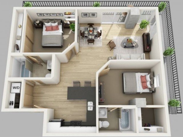 2 Bedrooms 2 Bathrooms Apartment for rent at The Lux in Madison, WI