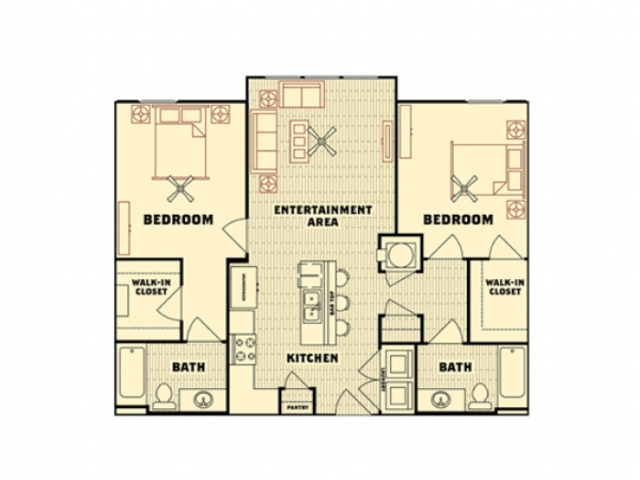 2 Bedrooms 2 Bathrooms Apartment for rent at Catalyst in Tallahassee, FL