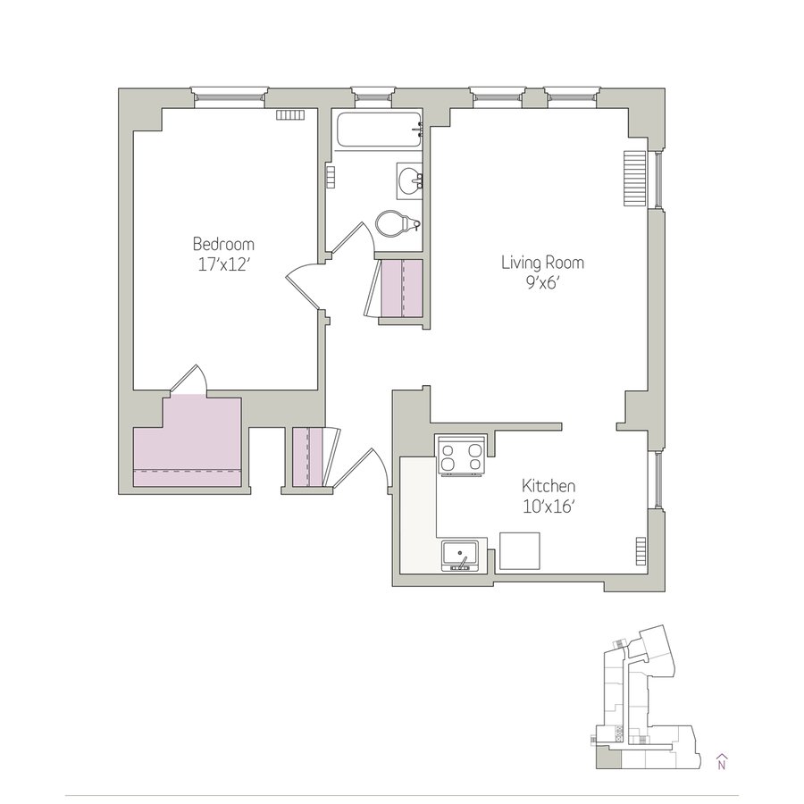 1 Bedroom 1 Bathroom Apartment for rent at East Park Tower in Chicago, IL