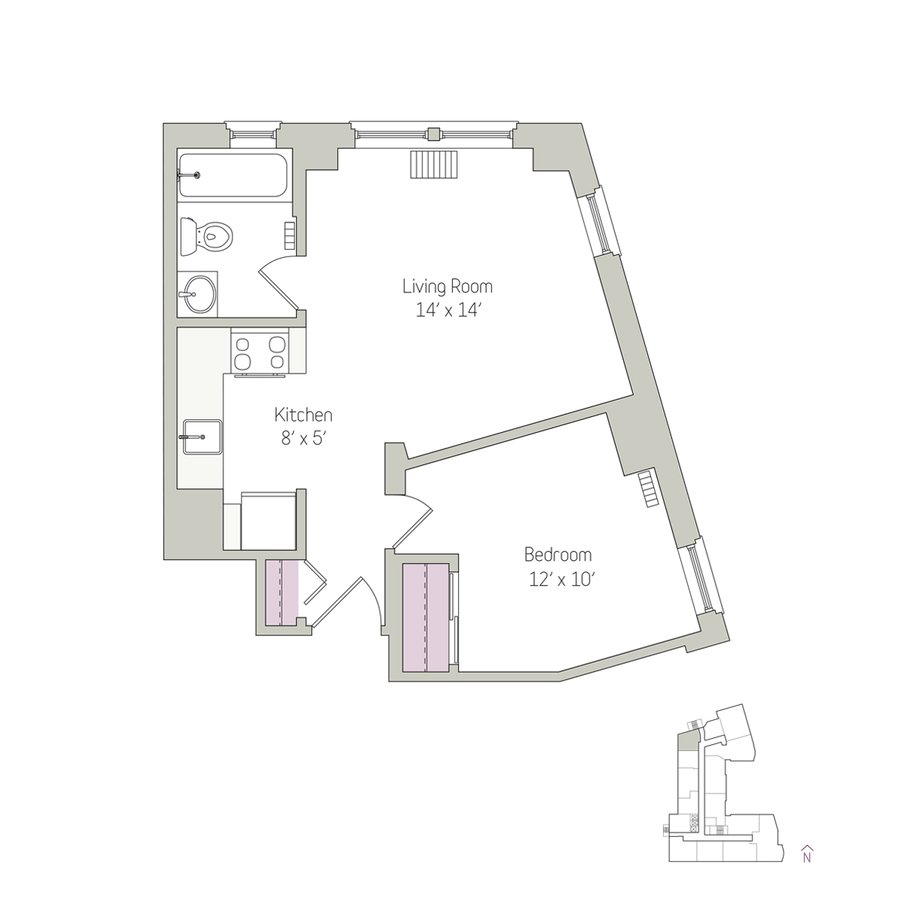 1 Bedroom 1 Bathroom Apartment for rent at East Park Tower in Chicago, IL