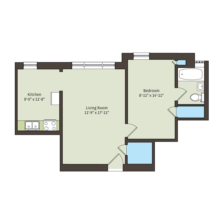 1 Bedroom 1 Bathroom Apartment for rent at 5336-5338 S. Hyde Park Boulevard in Chicago, IL