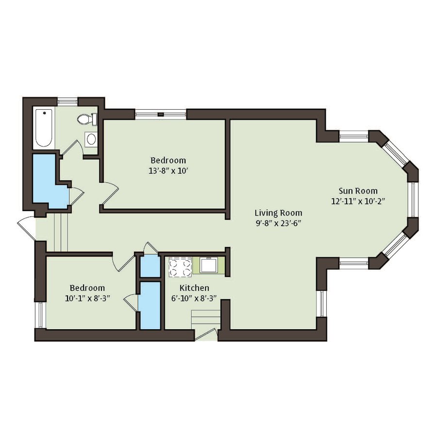2 Bedrooms 1 Bathroom Apartment for rent at 5034-5046 S. Woodlawn Avenue in Chicago, IL