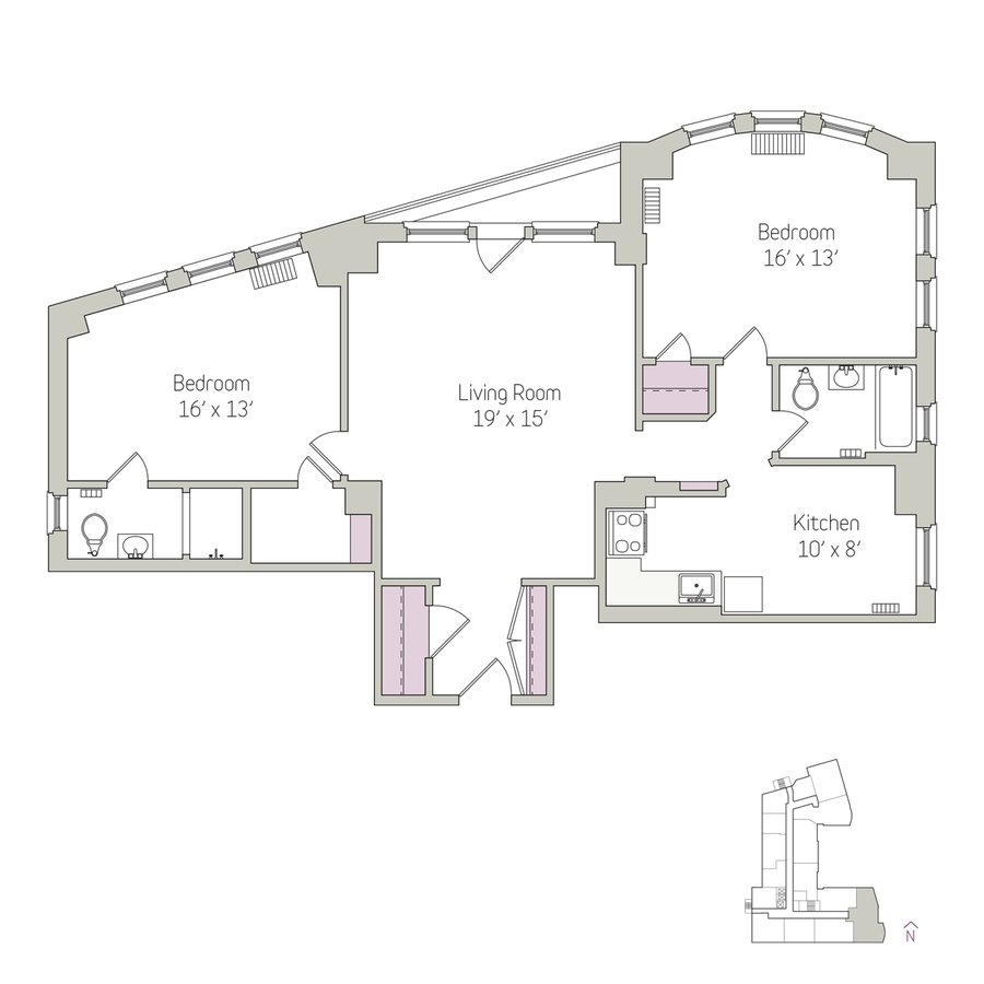 2 Bedrooms 2 Bathrooms Apartment for rent at East Park Tower in Chicago, IL