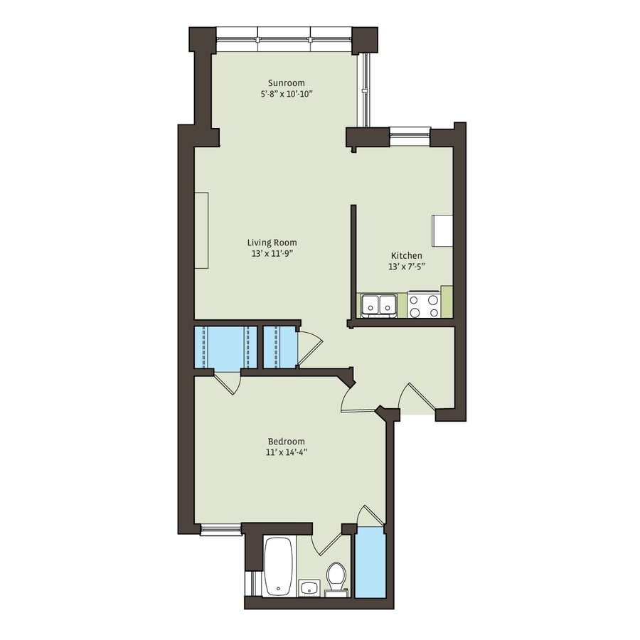1 Bedroom 1 Bathroom Apartment for rent at 5336-5338 S. Hyde Park Boulevard in Chicago, IL